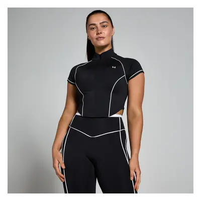 MP Dámský Tempo Contrast Piping 1/4 Zip Top –Černý - XL