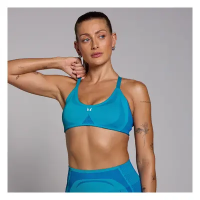 MP Dámská Tempo Seamless Hybrid Sportovní Podprsenka – Oceánově Modrá - XS