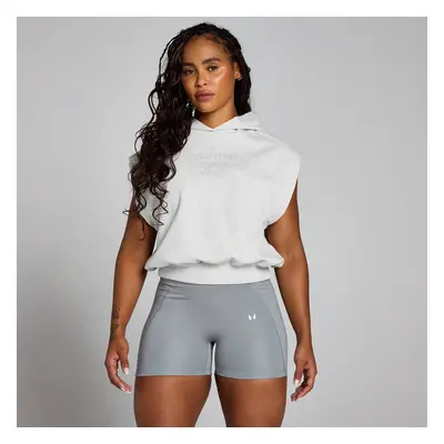 MP Women's Origin Cropped Sleeveless Hoodie - Grey Marl - XS