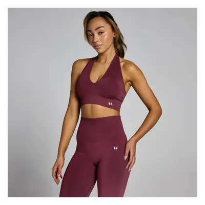 MP Dámská Tempo Seamless Halter Neck Podprsenka – Červené Víno - L