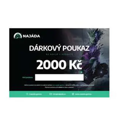 Dárkový poukaz 2000 Kč