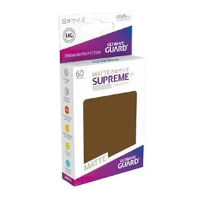 60 Ultimate Guard Supreme UX Matte Japanese Size Sleeves (Brown)