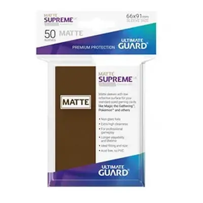 50 Ultimate Guard Supreme UX Matte Sleeves (Brown)