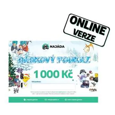 Vánoční dárkový poukaz 1000 Kč (online verze)