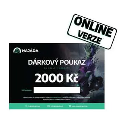 Dárkový poukaz 2000 Kč (online verze)