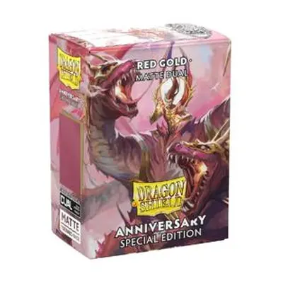 Dragon Shield 100ks - Matte Dual Anniversary - Červená Zlatá