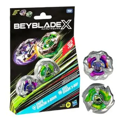 Beyblade X Knife Shinobi 4-80HN and Keel Shark 3-80F Top Dual Pack Set