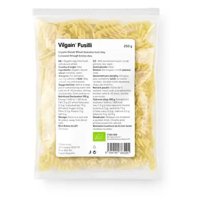 Vilgain Fusilli těstoviny BIO – 250 g