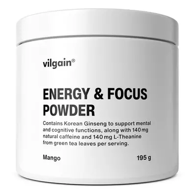 Vilgain Energy & Focus Powder – mango 195 g