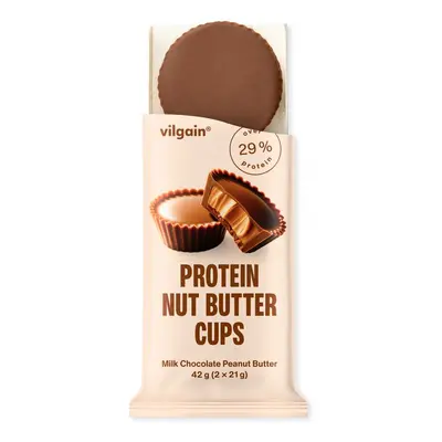 Vilgain Protein Nut Butter Cups – Arašídové máslo v mléčné čokoládě 42 g (2 x 21 g)