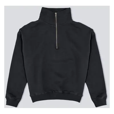 Vilgain Cotton Half Zip Sweatshirt – Jet black