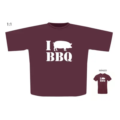 Triko s motivem "I PIG BBQ" Velikost: XXL