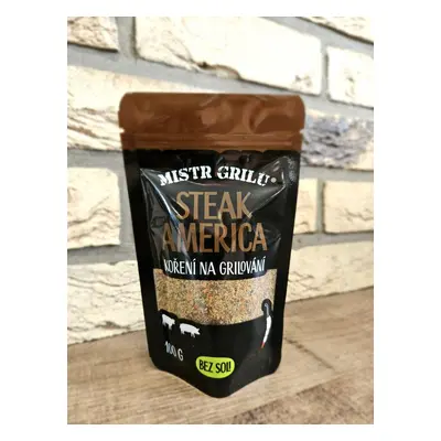 Grilovací koření Mistr grilu Steak America BEZ SOLI, 100 g