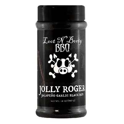 Grilovací koření Loot N' Booty BBQ Jolly Roger Jalapeno Garlic Black Rub