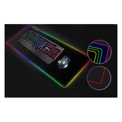 Herní podložka pod myš a klávesnici s RGB podsvícením - 80 x 30 cm