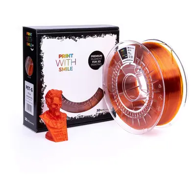 PET-G filament Orange glass 1,75 mm Print With Smile 1kg