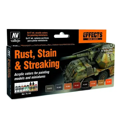 Vallejo Model Color Effects Set 70183 Rust, Stain & Streaking (8) by Scratchmod