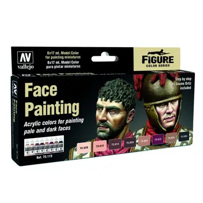 Vallejo Model Color Effects Set 70119 Faces Painting Set (8) by Jaume Ortiz