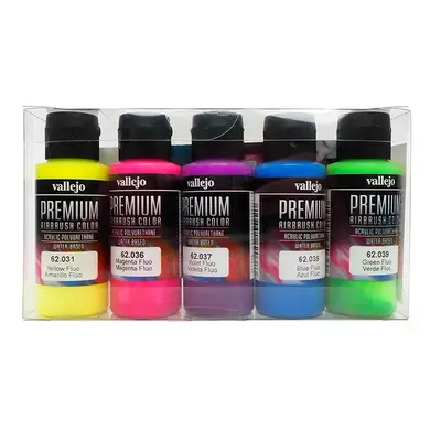 Vallejo PREMIUM Color - Fluorescent Color Set (5x60ml)