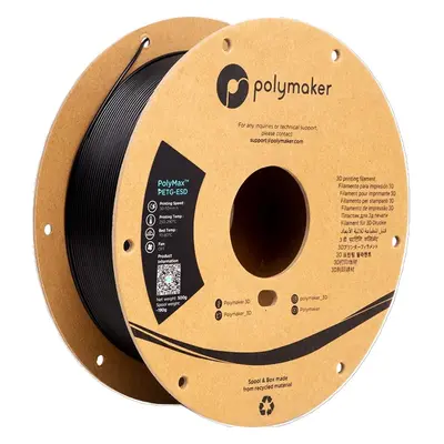 PolyMax PET-G ESD filament antistatický černý 1,75mm Polymaker 500g