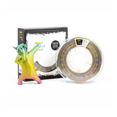 PLA SILK filament rainbow 1,75 mm Print With Smile 1kg