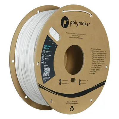 PC-FR PolyMax samozhášivý filament bílý 1,75mm Polymaker 1kg