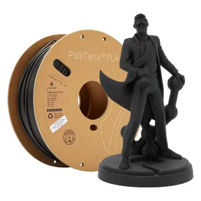 PLA PolyTerra filament uhlově černý 1,75mm Polymaker 1000 g