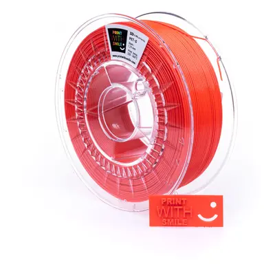 PET-G filament Neon Red 1,75 mm Print With Smile 1kg