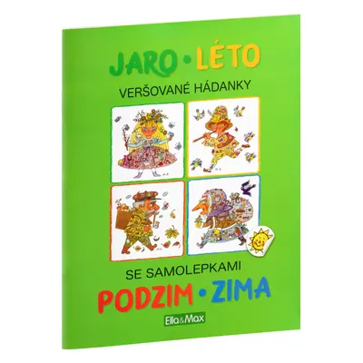 JARO, LÉTO, PODZIM, ZIMA - Kniha samolepek a hádanek