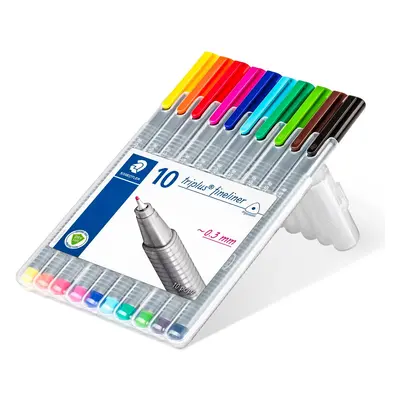 STAEDTLER Liner "Triplus 334 Box" sada, 10 barev, 0.3 mm