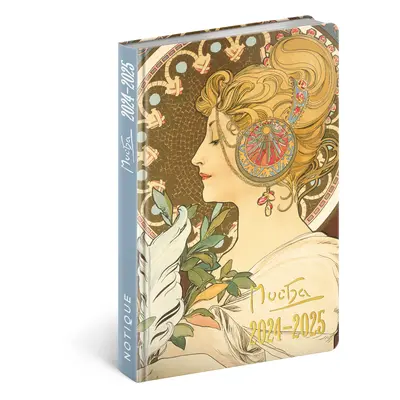 18měsíční diář Petito - Alfons Mucha 2024/2025, 11 × 17 cm