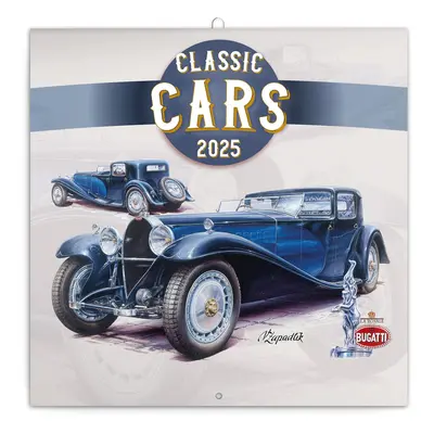 Poznámkový kalendář Classic Cars - Václav Zapadlík, 2025, 30 × 30 cm