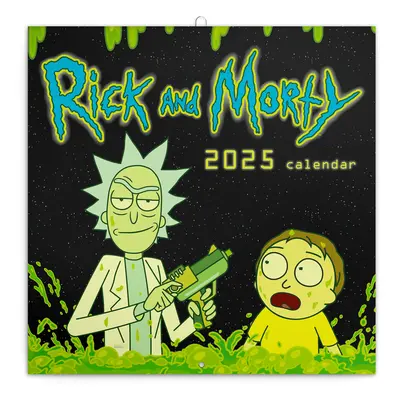 Poznámkový kalendář Rick a Morty 2025, 30 × 30 cm