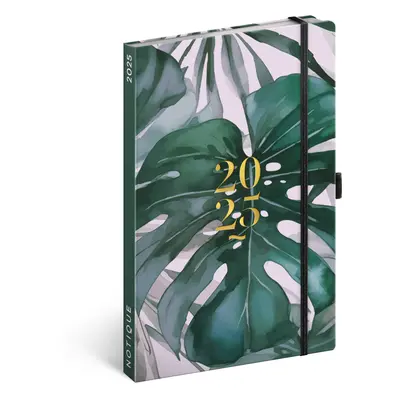 Týdenní diář Monstera 2025, 13 × 21 cm