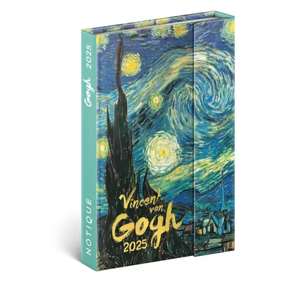 Týdenní magnetický diář Vincent van Gogh 2025, 11 × 16 cm