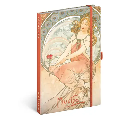 Notes Alfons Mucha – Malířství, linkovaný, 13 × 21 cm