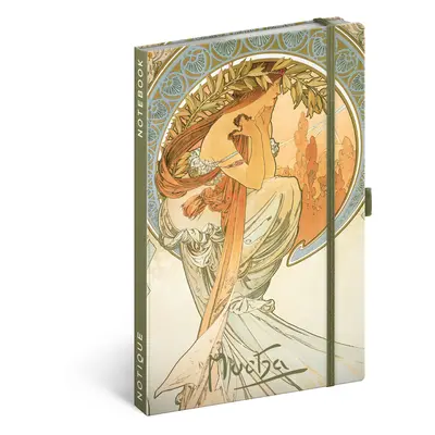 Notes Alfons Mucha - Poezie, linkovaný, 13 × 21 cm