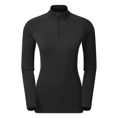 Montane Women's Dart Zip Neck T-Shirt - Black