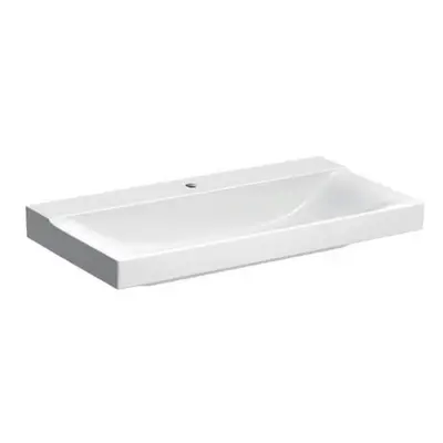 Geberit Xeno 2 - Umyvadlo 900x480 mm, otvor pro baterii, bez přepadu, s KeraTect, bílá 500.531.0