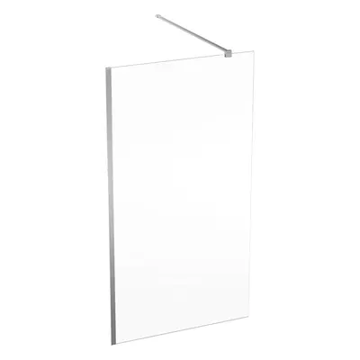 Geberit GEO - Sprchová stěna Walk-In, 110x200 cm, stříbrná/čiré sklo 560.149.00.2