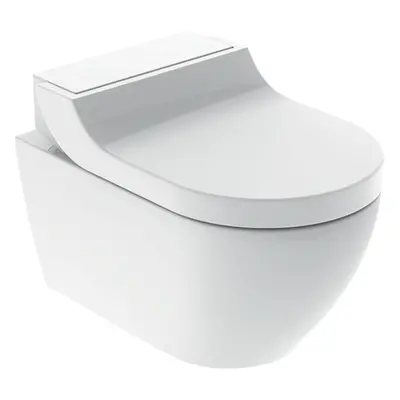 Geberit AquaClean - Elektronický bidet Tuma Comfort s keramikou, Rimfree, SoftClosing, alpská bí