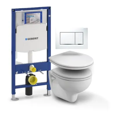 Geberit - Set Duofix (modul, Sigma 30 bílá/chrom, Rekord klozet, Rekord sedátko) B3E