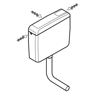 Geberit Příslušenství - Splachovací nádržka AP127, alpská bílá 127.000.11.1