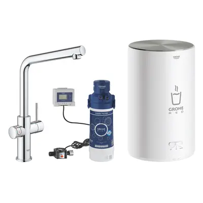 Grohe Red - Dřezová baterie Duo s ohřevem vody a filtrací, zásobník M, chrom 30327001