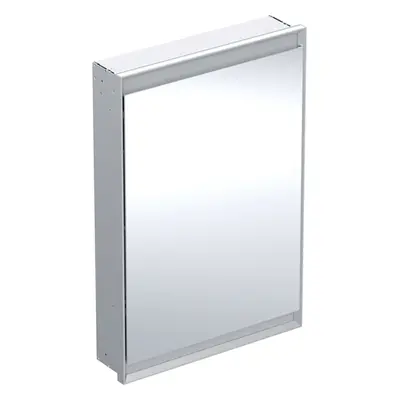 Geberit ONE - Zrcadlová skříňka s LED osvětlením, 600x900x150 mm, panty vpravo, vestavná, hliník