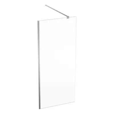 Geberit GEO - Sprchová stěna Walk-In, 90x200 cm, stříbrná/čiré sklo 560.129.00.2