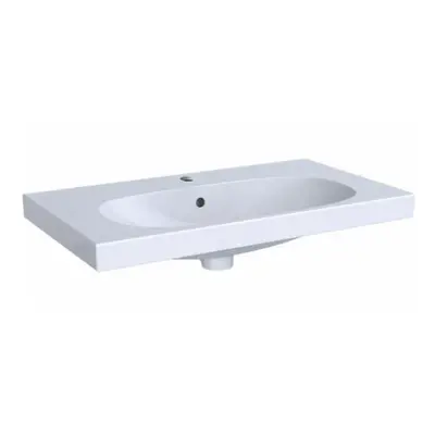 Geberit Acanto - Umyvadlo 750x422 mm, otvor pro baterii, s přepadem, bílá 500.632.01.2