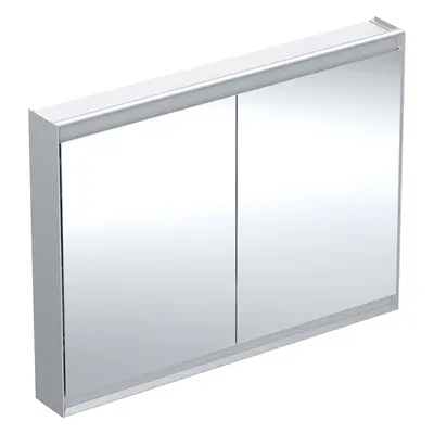 Geberit ONE - Zrcadlová skříňka s LED osvětlením, 1200x900x150 mm, 2 dvířka, hliník 505.815.00.1