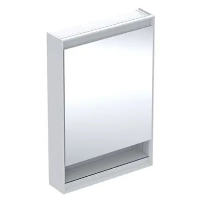 Geberit ONE - Zrcadlová skříňka s LED osvětlením, 600x900x150 mm, panty vpravo, s nikou, bílá 50