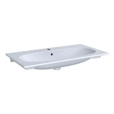 Geberit Acanto - Umyvadlo 900x480 mm, s otvorem pro baterii, s přepadem, s KeraTect, bílá 500.64